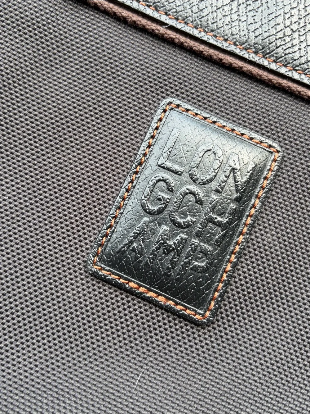 Longchamp Boxford Briefcase L Business Bag, Black Brown Leather and Canvas